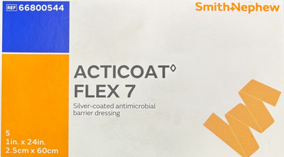 Smith & Nephew 66800544 - Acticoat Flex Barrier Dressing - 5/Bx  1'' x 24''