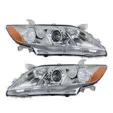 Silscvtt Leftright Side Headlights For Toyota Camry 2007 08 2009 Chrome Housing