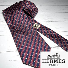 Excellent condition HERMES  Item Tie All Over Regular Tie 100 Silk Made in F