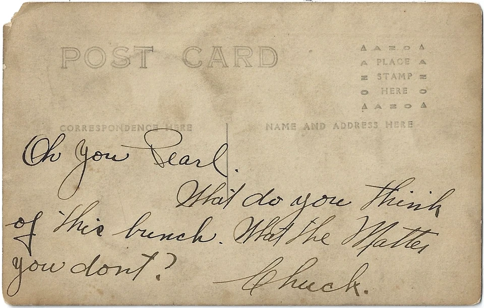 Vintage 1910s Baseball Team RPPC~Texas League~San Antonio Club~Real Photo Card - Image 2 of 2