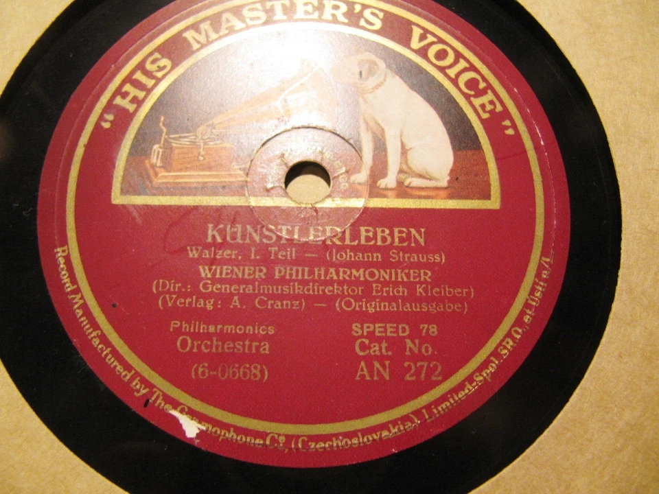 1928 Erich Kleiber Vienna Philharmonic STRAUSS Artists Life KUNSTLERLEBEN AN 272 Foto 3 de 3