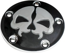 78040B COVER STO&szlig;D&Auml;MPFER SKULL GETEILT HARLEY FLSTFI 1450 EFI FAT BOY 2003