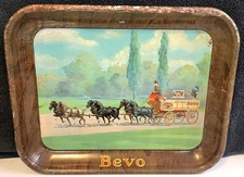 BEVO Budweiser ANHEUSER BUSCH Advertising 20's PROHIBITION ERA Antique BEER TRAY