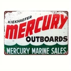 Kiekhafer for MERCURY Outboard Vintage, Retro Marine Dealership Tin Metal Signs