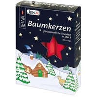 Ebersbacher Baumkerzen 12 StüCk Rot 125 Mm Weihnachtsbaumkerzen Christbaumkerzen