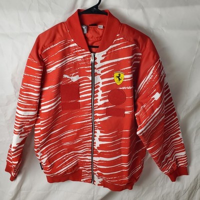 Puma Jacket Mens M Red White Ferrari x Joshua Vides Race Full Zip 624932-02 New