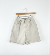 Vtg 90s Eddie Bauer 4 Khaki Tan High Waisted Cotton Shorts Women s 4 XS