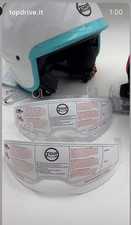 Casco Omologato con Visiera a Scomparsa baby  celeste / bianco  tg- l     -53 cm