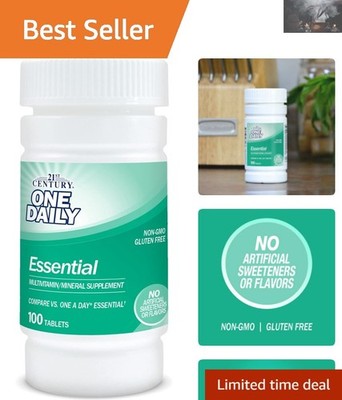 100 Count Easy to Swallow Multivitamins - Keto-Friendly & Gluten Free Formula