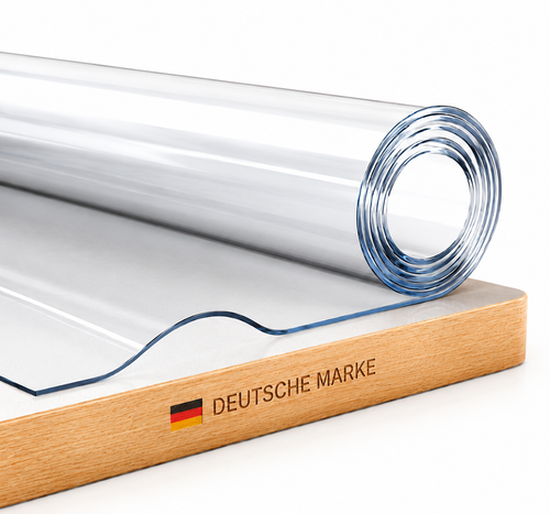 ANRO Tischschutzfolie Transparent – 2 Mm Dick, 150x130 Cm – Wasser- & Kratzfest