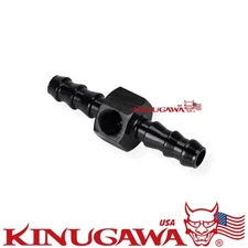 Aluminum Fuel Pressure Gauge Fitting 5/16" Hose Barb w/ 1/8" NPT Gauge port