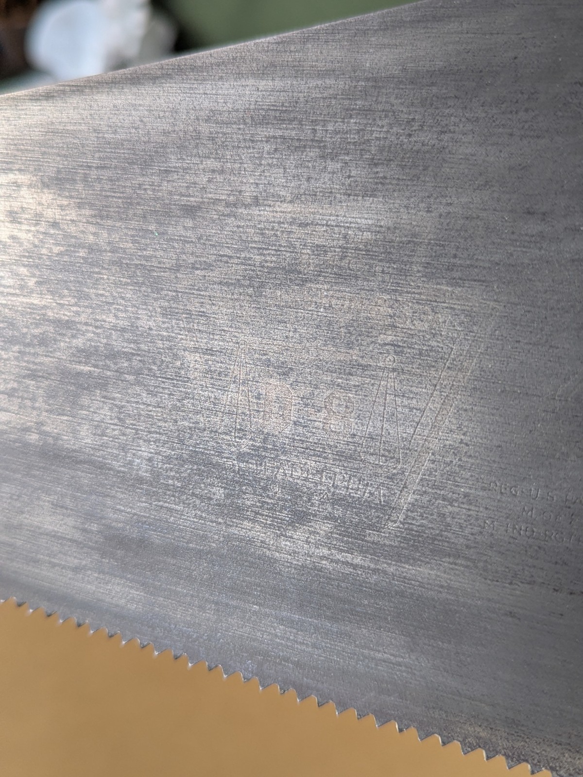 Vintage Disston D8 Wood Handsaw 26" Cut Saw