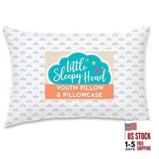 Youth Pillow with Pillowcase 16x22, Soft Jumbo Toddler Pillows,