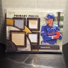 Topps 2024 Museum Juan Soto Quad Relic #SPPQ-JS /75 Mets Baseball GAME WORN