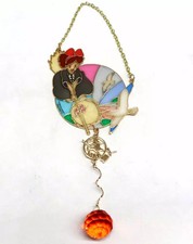Kiki's Delivery Service Jiji Suncatcher Studio Ghibli Wind Chime Decorative Used