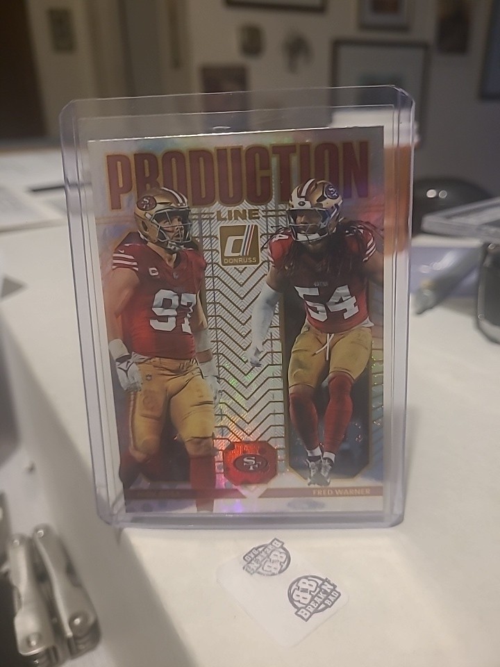 2025 Donruss #12 Fred Warner / Nick Bosa Production Line