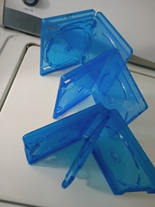 (12) ASSORTED BLU-RAY DVD CASES.  "asstd sizes"