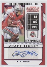 2020 Panini Contenders Draft Picks College Ticket Blue Foil KJ Hill Auto 0c6