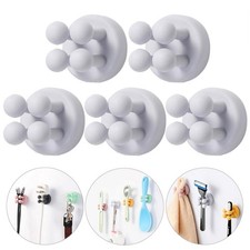 5Pcs Toothbrush Holders for Bathrooms - -Adhesive Wall Mount to Mirror for Cl...