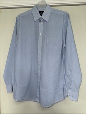 Stafford Travel Performance Super Shirt Plaid Fitted Button Up Mens 15 1/2 34-35