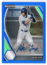 2021 Panini Prizm Draft Picks #PDP95 Jake Fox Base Autographs Blue Prizm /99