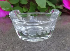 Clear, Heisey Glass Etched Tub Open Salt Dip, Cellar, Dish!