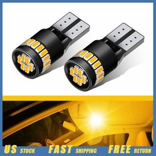 2Pcs High Bright Amber T10 2825 W5W 24SMD 194 168 LED Car Side Wedge Light 12V