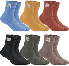 100 Cotton Ankle Socks for Girl, Athletic Medium-Large 6 Pairs Multicolor B