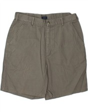 IZOD Mens Chino Shorts W34 Large Grey Cotton AD15