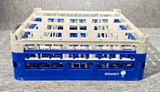 Vollrath Plastic 16 Comp Dishwasher Glass Rack Height 6.5" Brandy