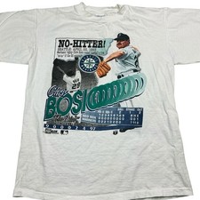 Camiseta De Colección Seattle Mariners Chris Bosio No Hitter 1993 MLB Punto Único