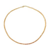 Cavill Topas Halskette 1,738Ct Sterlingsilber Vergoldet Elegant Perlen