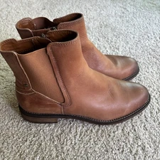 Franco Sarto Women’s Burnished Brown/ Tan Leather Booties Size 8.5 M