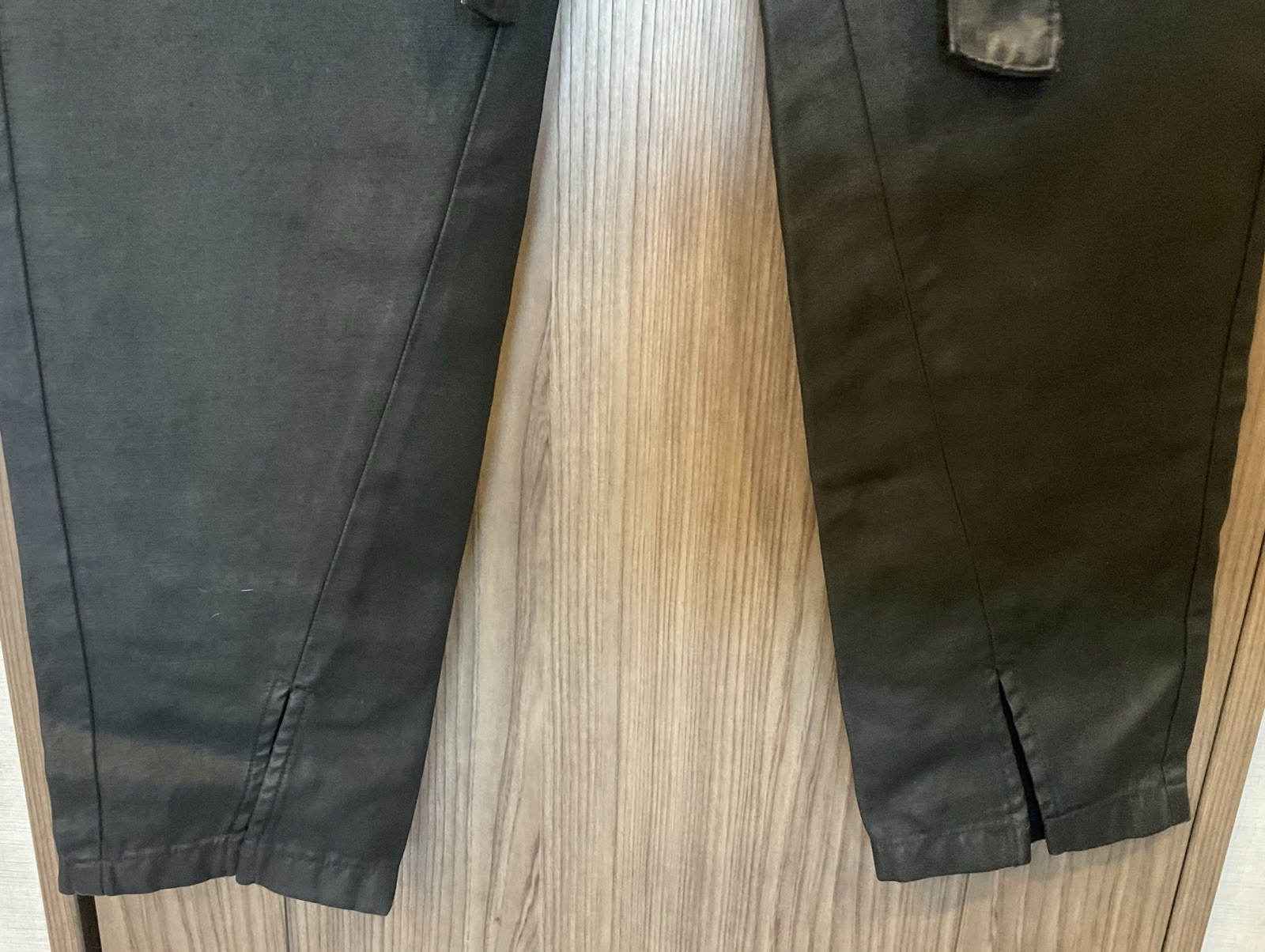 NWT Adriano Goldschmied Womens High Waisted Pants W/ Faux Leather Coating Small thumbnail 3