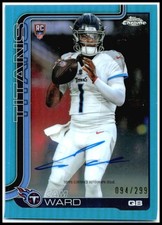 2025 Topps Chrome Teal Refractor Auto /299 #RA-CWA Cam Ward Rookie Auto