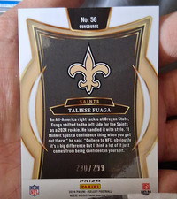 2024 Panini Select Football Taliese Fuaga #56 Prizm Rookie Saints Concourse /299