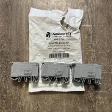 NEW LOT OF 6 KONNECT-IT FUSE HOLDER TERMINAL BLOCK KN-F10L24DC GRAY