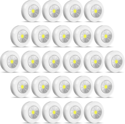24 Pack Push Tap Puck Light, 2.68'' Mini Wireless Touch LED Night Light, 60 Lumen