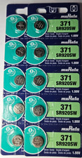 371 MURATA 10PK 1.55V SILVER OXIDE GREAT EXP 10/32 SR920SW SR69 FREE SHIP TRAK