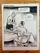 Vintage Original Pen and Ink Sketch for the Dallas Morning News 1937 OOAK