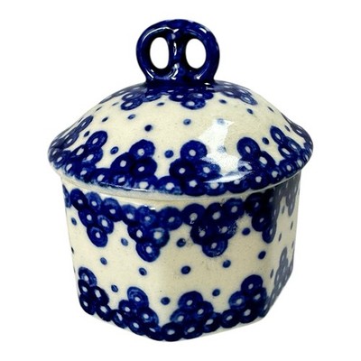 Pretzel Handled Trinket Box Ceramika Artystyczna Boleslawiec Pottery
