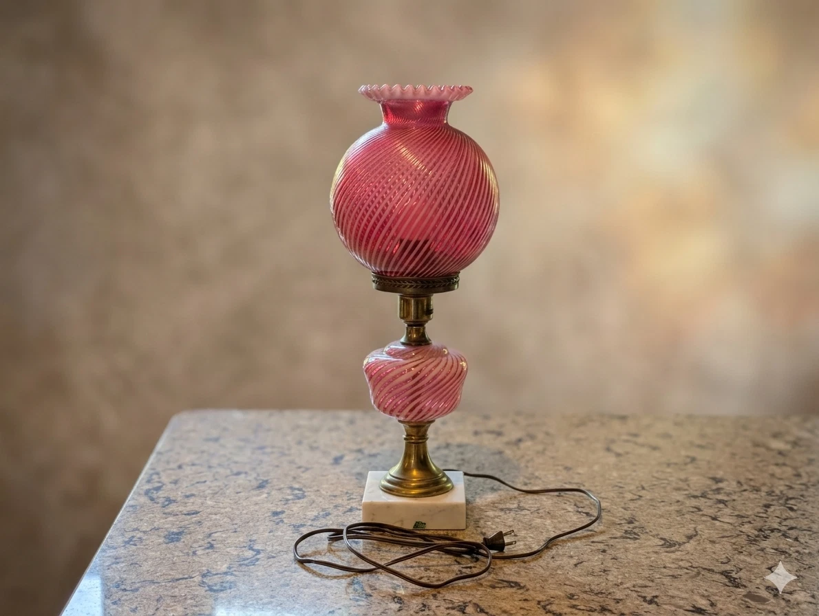 fenton rose lamp products for sale | eBay