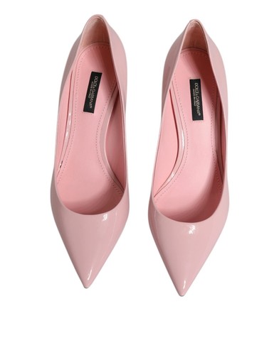 Dolce&Gabbana Women Light Pink Pumps 100% Leather Solid Kitten Heel Shoes EUR 37 - Picture 3 of 8
