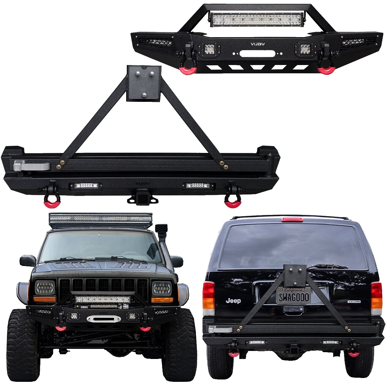 Jeep Cherokee xj 黒 Lower Door Armor | 4 Door | Jeep Cherokee XJ 2WD/4WD (1984