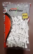 Pride Golf Tee 2-3/4 inch 90 Count White Natural Wood Golf Tees Wooden A