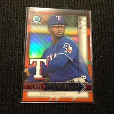 2016 BOWMAN #TT-TB LEWIS BRINSON DILLON TATE *CHROME ORANGE REFRACTOR #7/25*