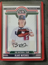 2022 Panini Stars & Stripes BLAKE MITCHELL Team USA BLACK Auto #/75 EXCLUSIVE SP