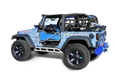 Fits Jeep Wrangler JK Cloud White Armor Rock Sliders   Made in USA J0044833