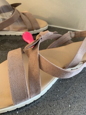 blush pink flat sandals