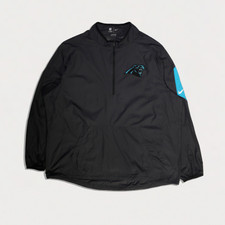 MEN BLACK NIKE X NFL ONFIELD APPAREL WINDBREAKER PULLOVER JACKET - SIZE 2XL